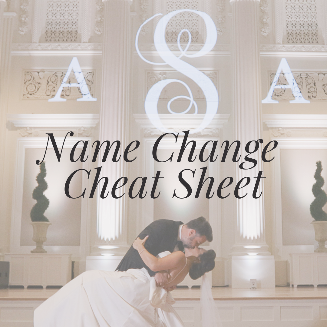 POST WEDDING TIPS: NAME CHANGE CHEAT SHEET Image