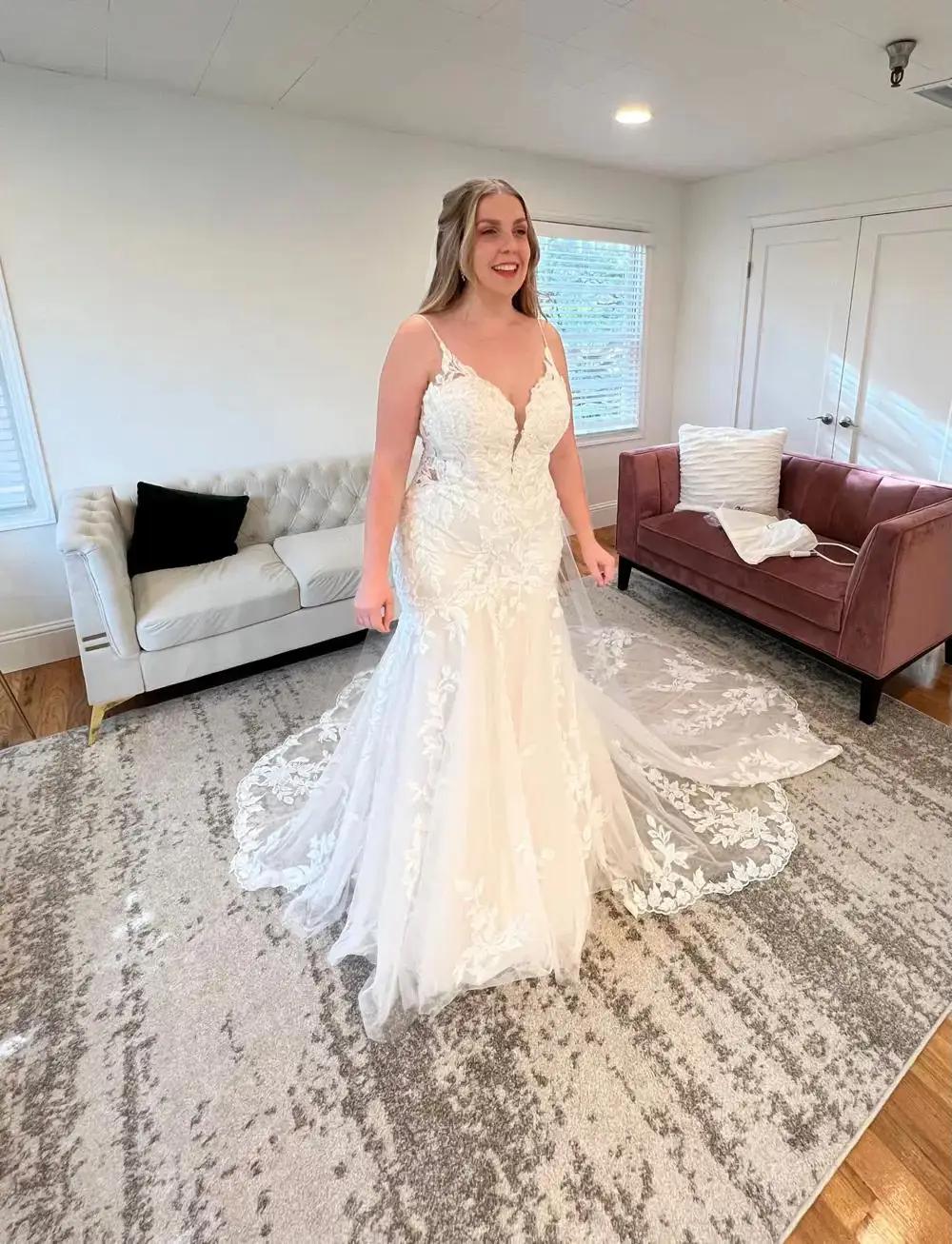 Lace mermaid wedding dress