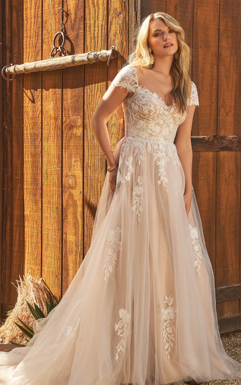 Model wearing a Lillian West wedding dress
