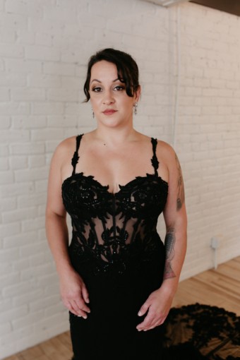 6410PL #1 Black/Nude Tulle/Black thumbnail