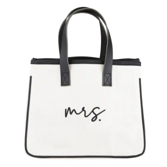 Bridal Swag #Mini Canvas Tote - Mrs. #1 default Canvas/Leather thumbnail
