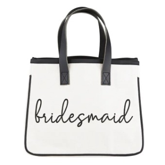 Bridal Swag #Mini Canvas Tote - Bridesmaid #0 default Canvas/Leather thumbnail