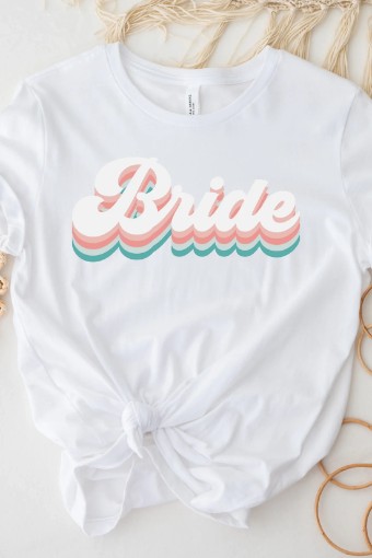 Bridal Swag #Retro Bride Shirt #0 default White thumbnail