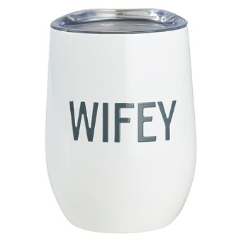 Bridal Swag #Wifey Wine Tumbler #0 default White thumbnail