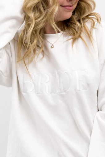 Bridal Swag #Bride Embroidered Sweatshirt #3 default White thumbnail