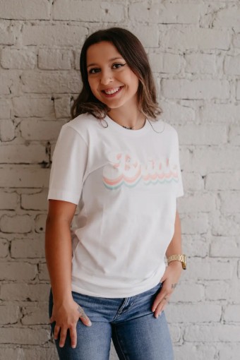Bridal Swag #Retro Bride T-Shirt #1 White thumbnail