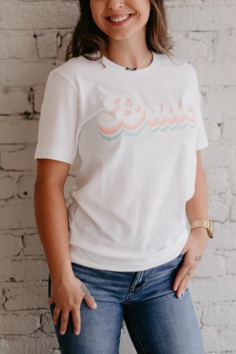 Bridal Swag #Retro Bride T-Shirt #0 default White thumbnail