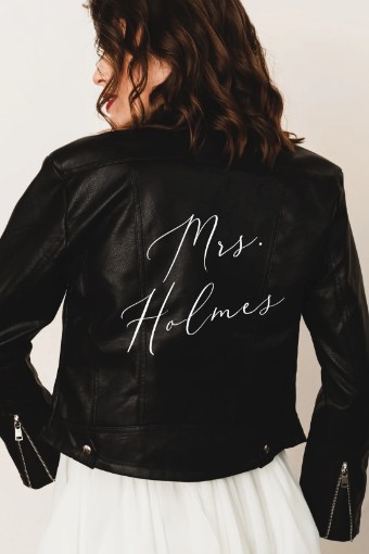 Bridal Swag #Black Leather Jacket #4 Black thumbnail