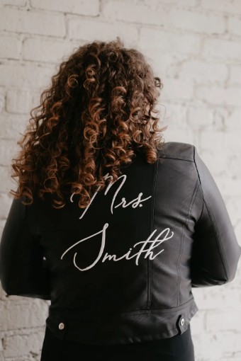 Bridal Swag #Black Leather Jacket #2 default Black thumbnail