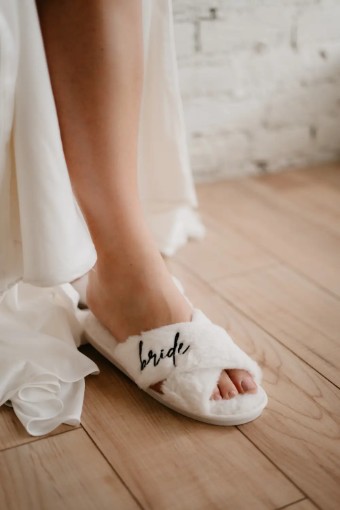 Bridal Swag #Bride Slippers #0 default White thumbnail