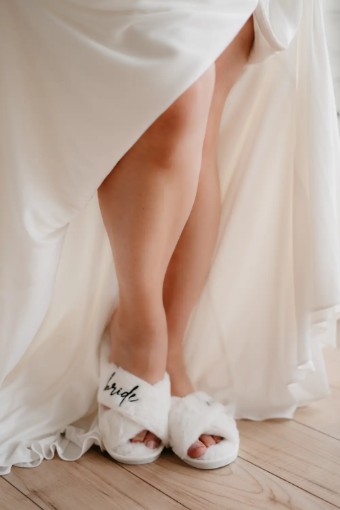 Bridal Swag #Bride Slippers #2 White thumbnail