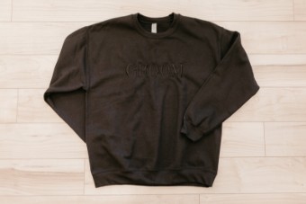 Bridal Swag #Groom Embroidered Sweatshirt #0 default Black thumbnail