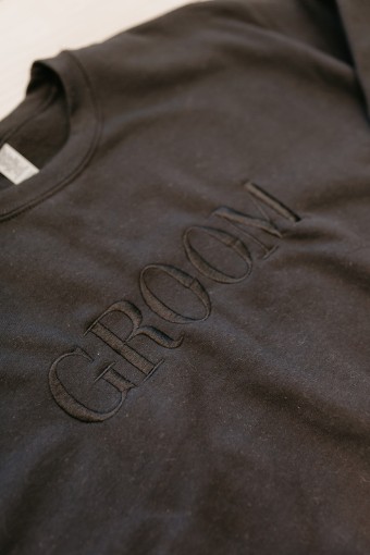 Bridal Swag #Groom Embroidered Sweatshirt #1 default Black thumbnail