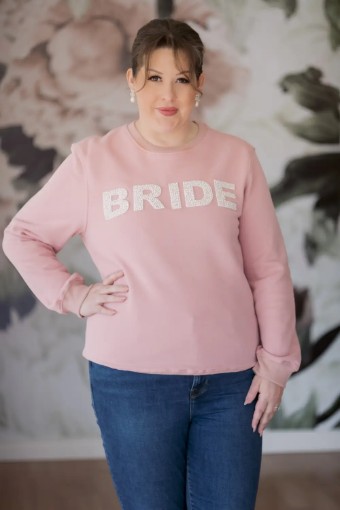 Bridal Swag #Pearl BRIDE Sweatshirt #2 default Dusty Pink thumbnail