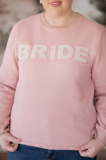 Bridal Swag #Pearl BRIDE Sweatshirt #0 default Dusty Pink thumbnail
