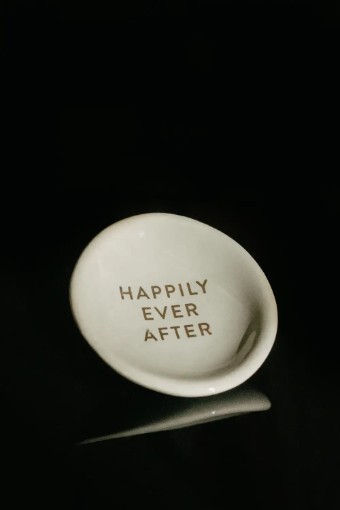 Bridal Swag #Ring Dish #2 White/Gold thumbnail