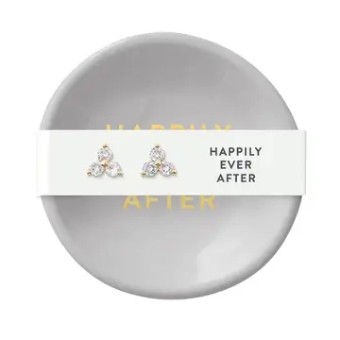 Bridal Swag #Ring Dish #3 White/Gold thumbnail