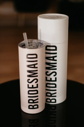 Bridal Swag #Bridesmaid Tumbler #1 default Pink thumbnail