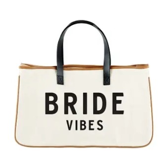 Bridal Swag #Bride Vibes Canvas Tote #4 Canvas/Leather thumbnail