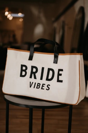 Bridal Swag #Bride Vibes Canvas Tote #3 Canvas/Leather thumbnail
